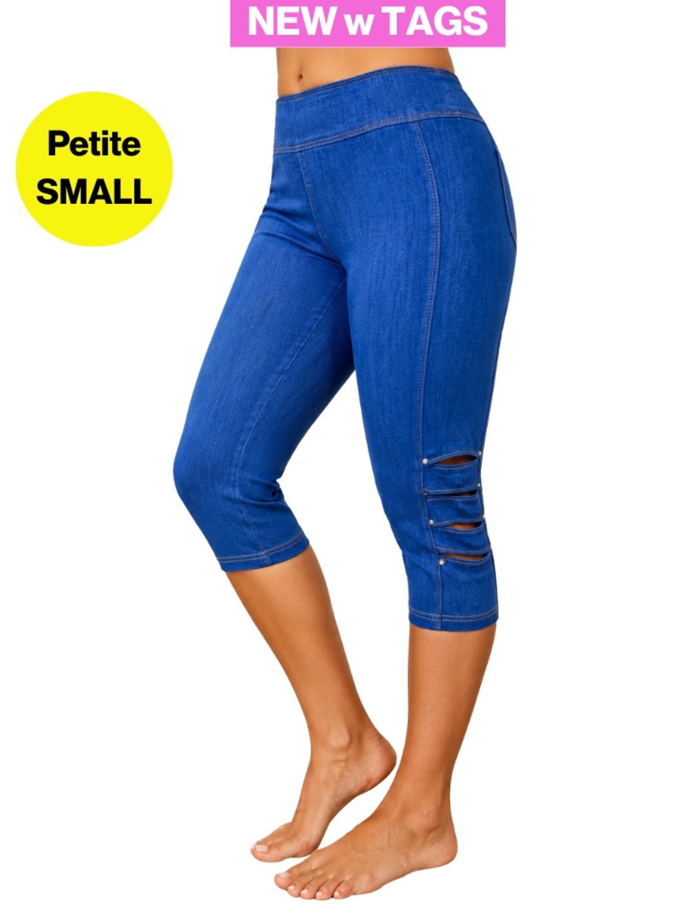 NEW w TAGS 🏷️ Booty Lifting, Tummy Slimming Stretch Denim Capris (Petite Small)
